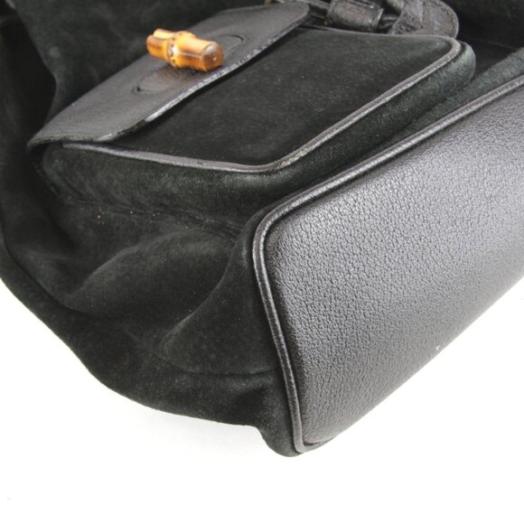 GUCCI Black Bamboo Backpack - Picture 5 of 14